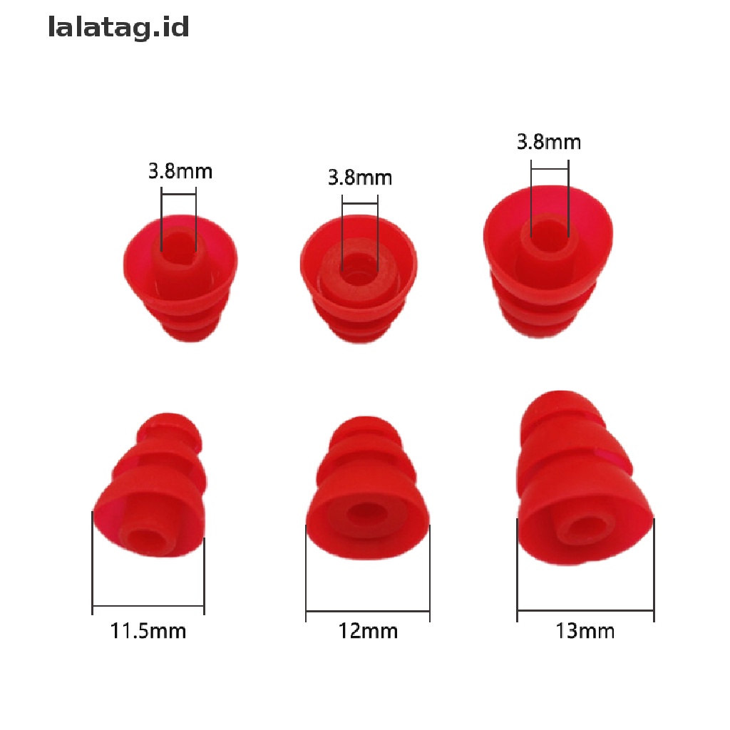 (Flyag) 6pcs Earbud Pengganti Bahan Silikon Tiga Lapis Untuk Earphone In-Ear