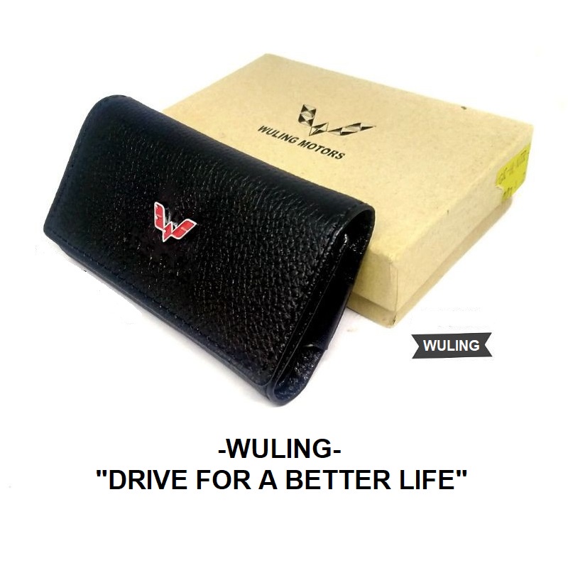 Dompet STNK Gantungan Kunci Mobil / Motor WULING (100% kulit asli)/ / Logo wuling: CONFERO CORTEZ FORMO ALMAZ_MGM27