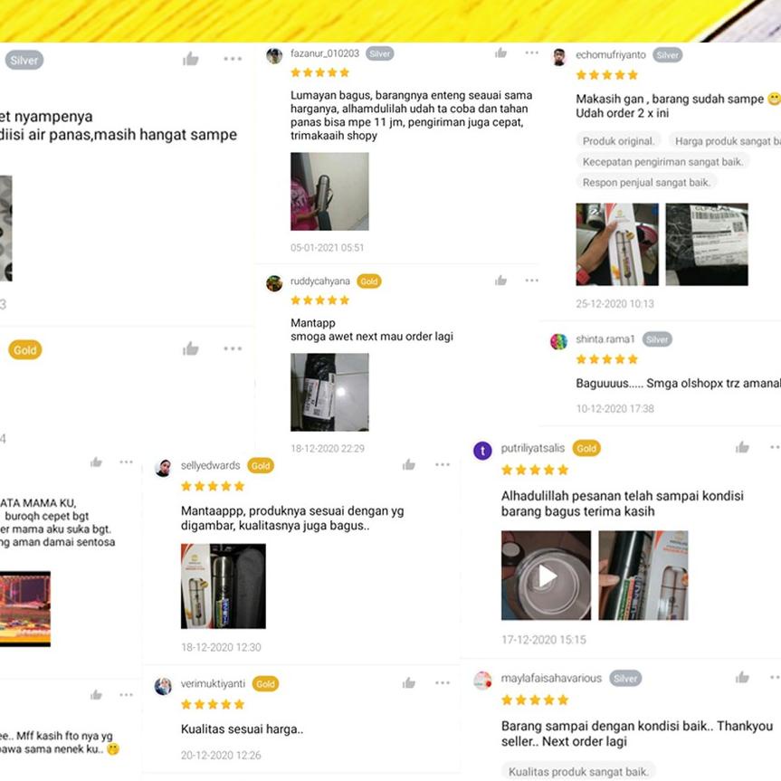 ✱ TERMOS TREMOS STAINLESS STEEL 350 500 750 1000 ML FREE TAS TERMOS AIR PANAS ES KECIL MINI POLOS ►