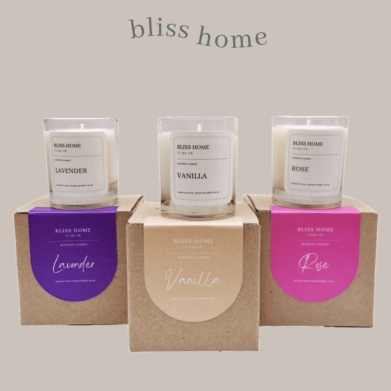 Scented Candle Aromatherapy Soy Candle Lilin Aromaterapi 60ml | Blisshome.id