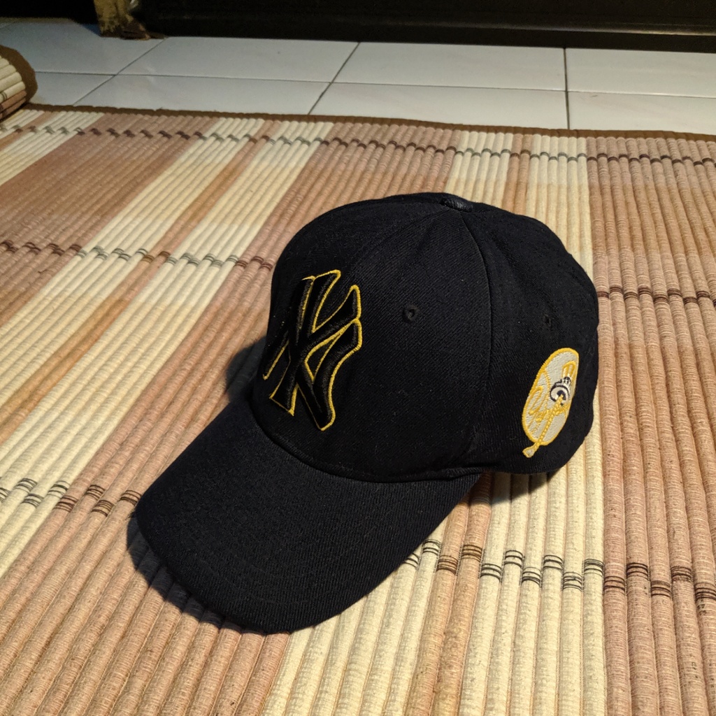 Topi MLB NY New York Yankees Baseball Hitam Original Second Preloved