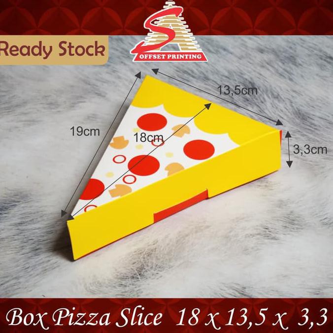 

Msk2 Box Pizza Slice/Dus Pizza/Kemasan Crepes 18 X 13.5 X 3.3 Thp4