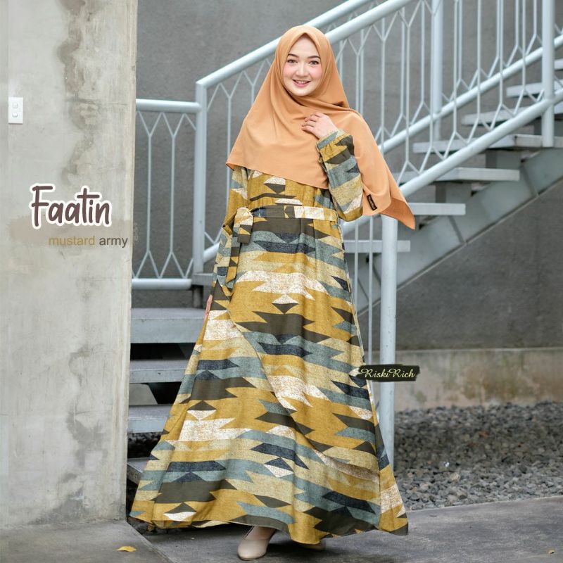 GAMIS FAATIN BY RISKIRICH,GAMIS RISKIRICH,GAMIS ORI, GAMIS CANTIK,MURAH BERKUALITAS