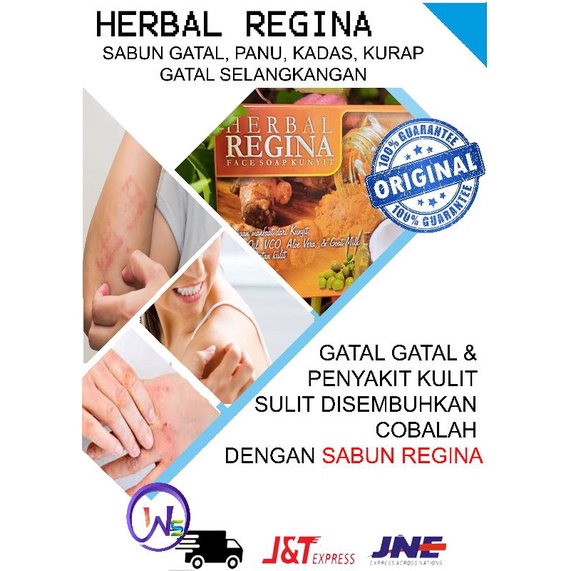 Sabun Herbal Regina Original - Obat Gatal / Jamur  Kulit / Panu / Kadas /  Kurap / Kudis