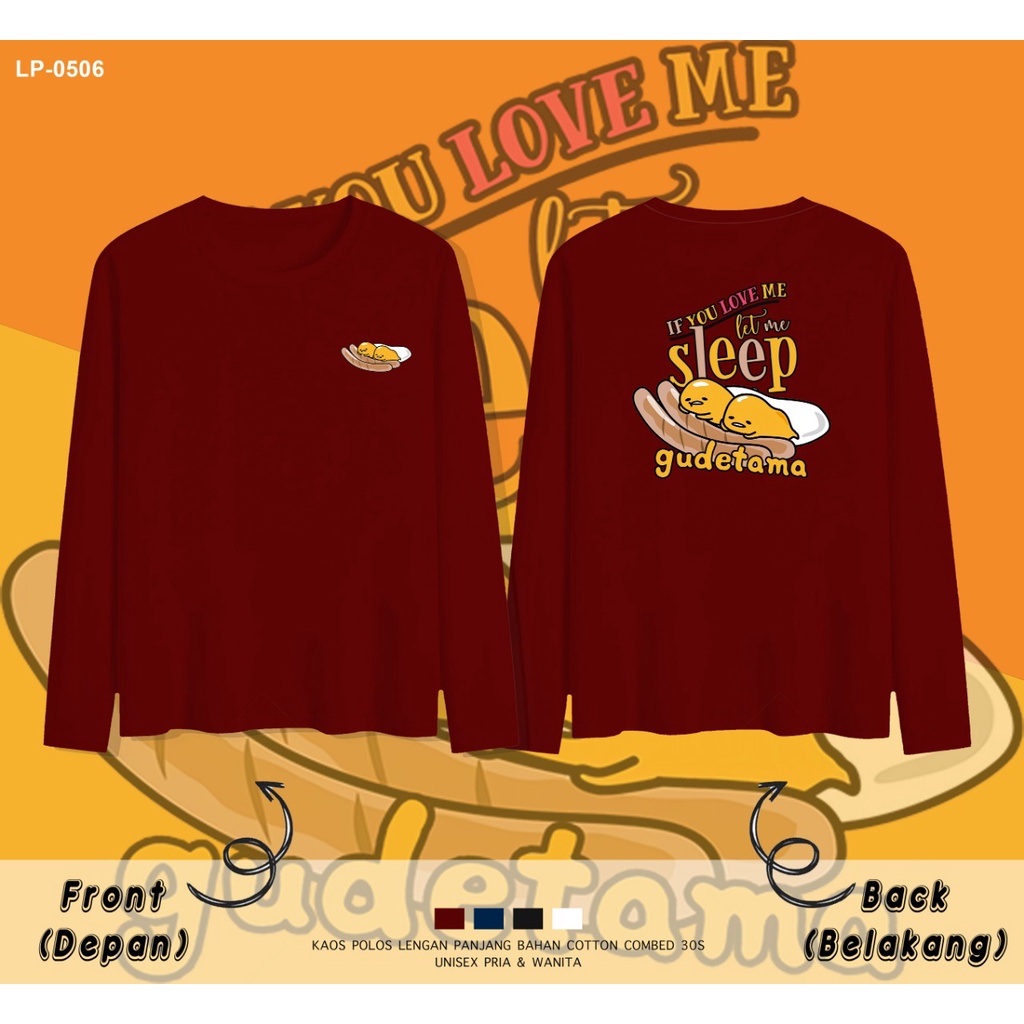 PAKAIAN KAOS LENGAN PANJANG WANITA / IMPORT / LP-0506 / SLEEP GUDETAMA