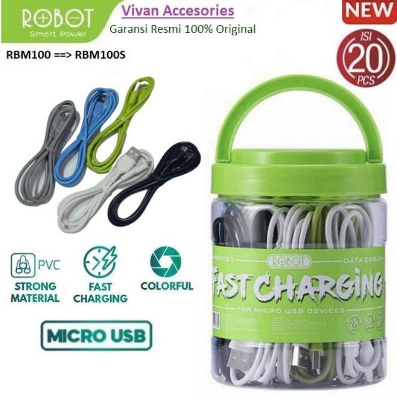 KABEL DATA ROBOT RBM 100 BELI 20PCS FREE TOPLES