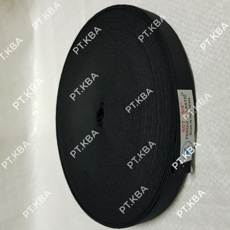 KARET ELASTIC / ELASTIS 2 CM PENGUIN 607 HITAM PREMIUM 607H