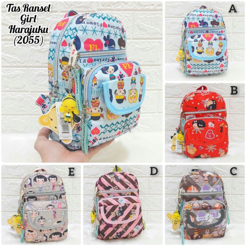 Tas Ransel Harajuku Tas Ransel Sekolah Tas Anak Perempuan Tas Ransel Anak  Tas Ransel Motif