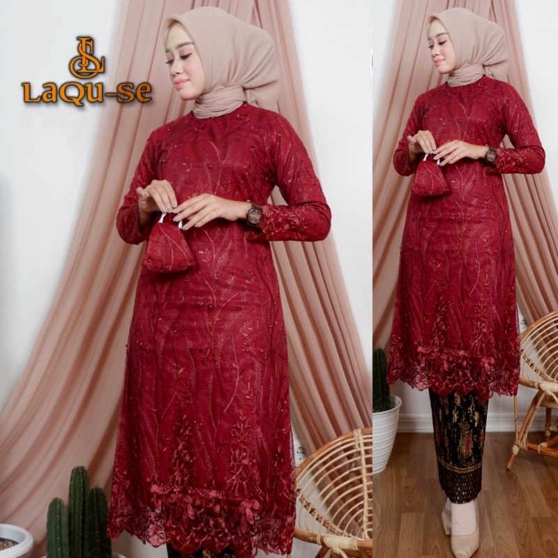 Setelan Kebaya Wisuda Wanita Terlaris Baju Pesta Kondangan Modern Dress Perempuan Terbaru By Laquse_kebaya2