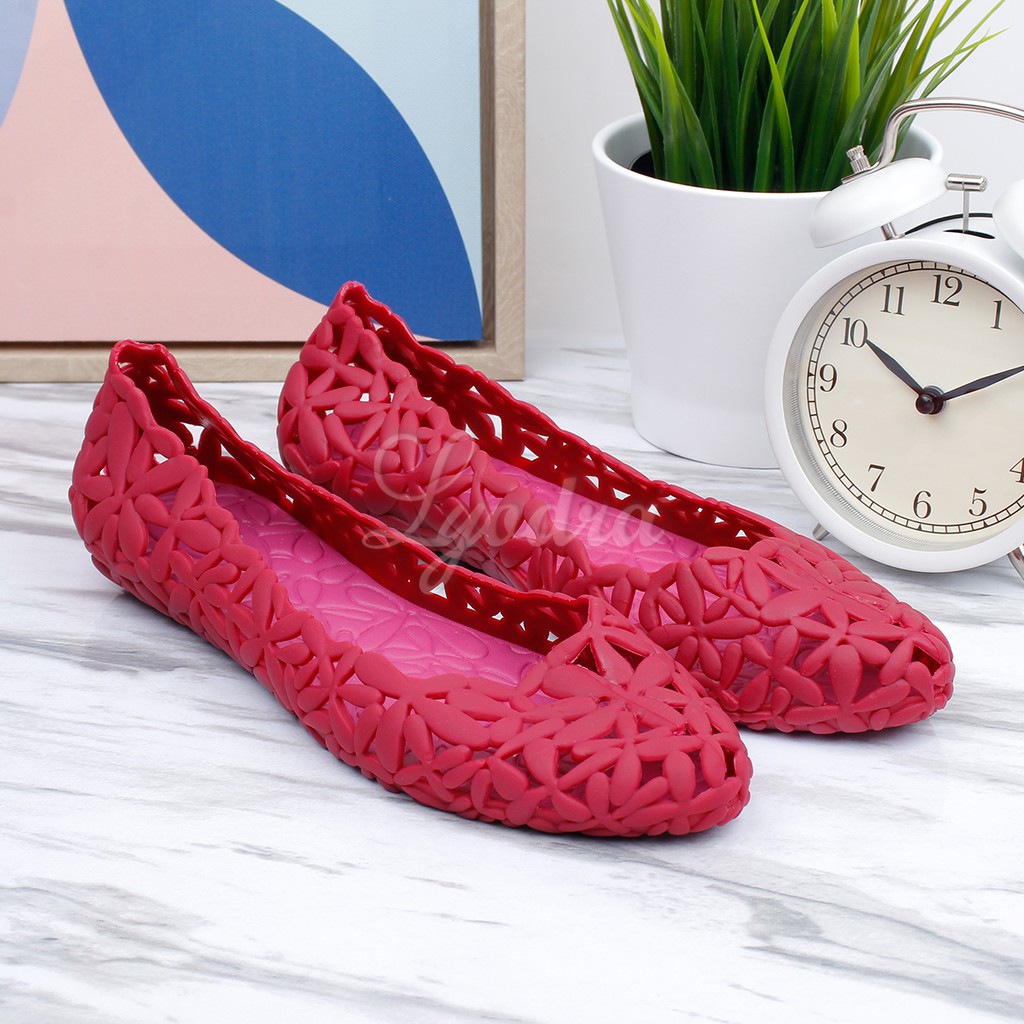 Lyodra Ingrid Flat Jelly Shoes Import LDR901 Real Pict