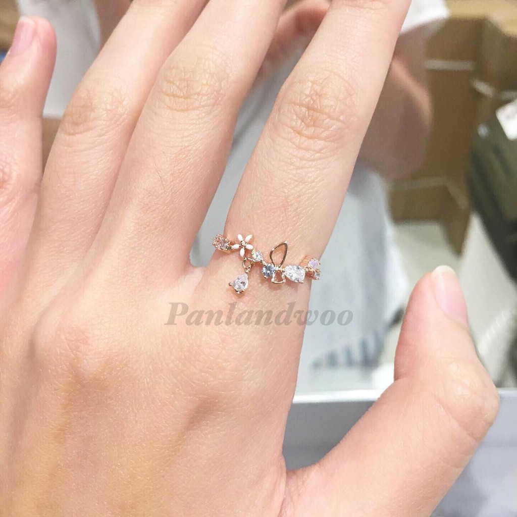 Panlandwoo - Cincin Wanita Korea Rhodium Julie-4