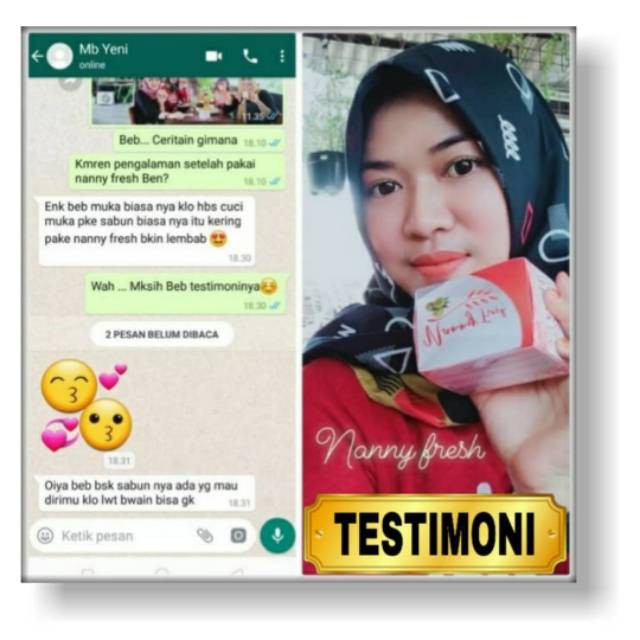 sabun kecantikan terlaris nanny fresh BPOM ori 1000%