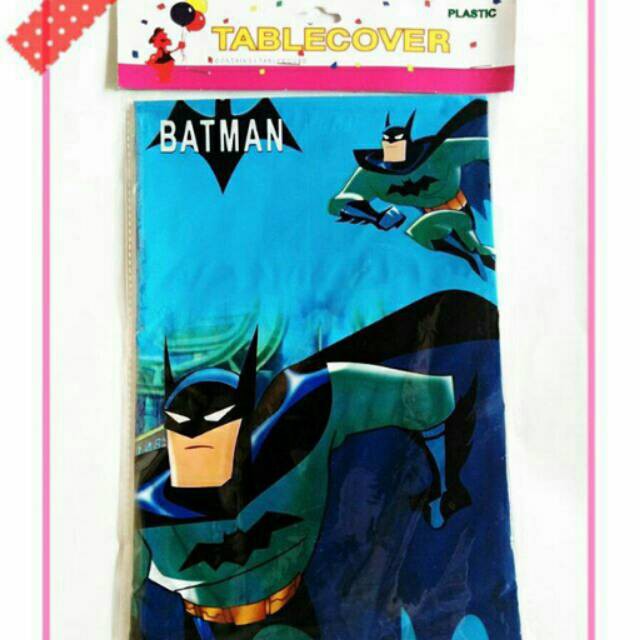 TAPLAK MEJA KARAKTER BATMAN / TAPLAK MEJA PESTA KARAKTER / TAPLAK MEJA PLASTIK KARAKTER BATMAN