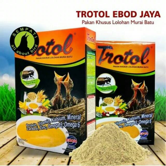TROTOL EBOD JAYA PAKAN BUBUR ANAKAN PIYIK INDIL BURUNG MURAI HAND SPET