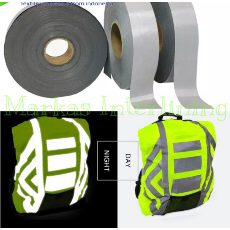 ORI Reflective Sticker Heat Press Skotlet Scotlight Reflector Kain Jaket Jas Hujan Rompi Safety Meteran MPRO1