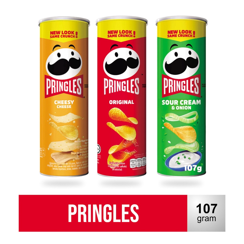 PRINGLES ukuran BESAR 107gr 5 Variant Rasa PROMO!!HALAL!!!