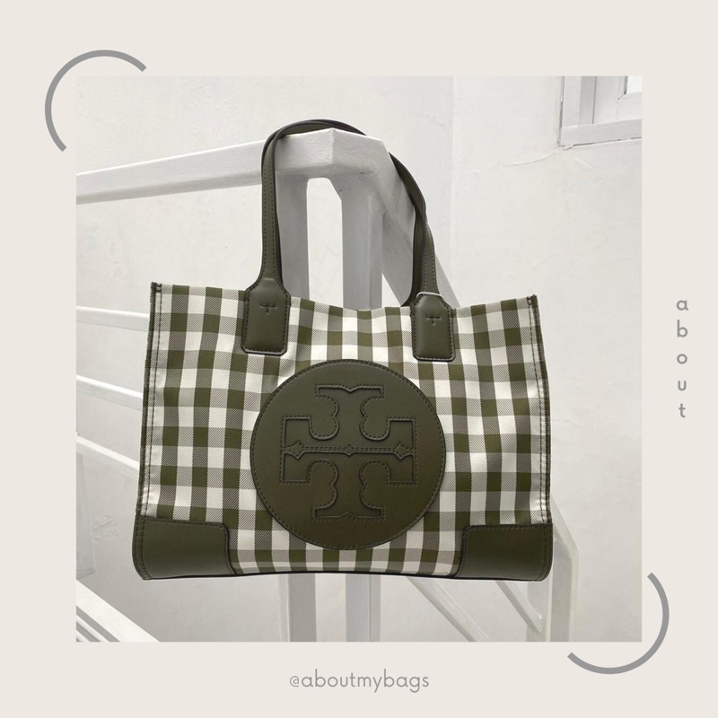 Tory Burch Ella Gingham Tote Bag