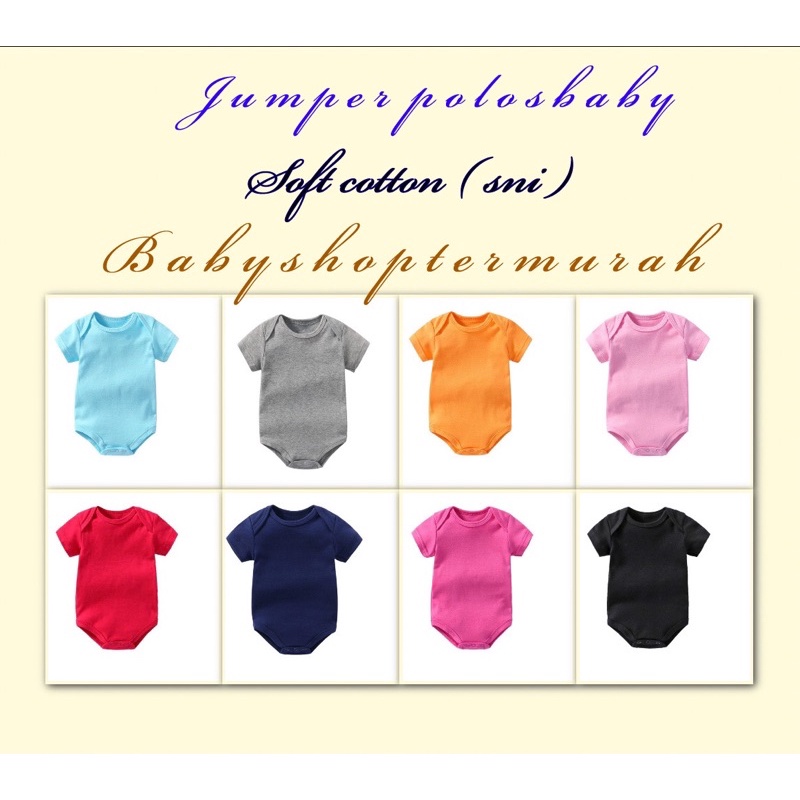 Jumper pendek bayi love cloud  POLOS (SNI) / jumper polos bayi fashion