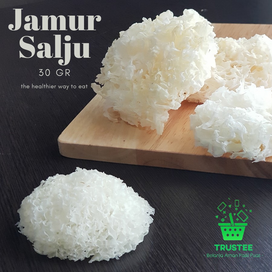 Jamur Putih Salju Kering / Es / Bai Mu Er / Dried White Fungus 30gr (klik 15pcs = UTUH 500gr)