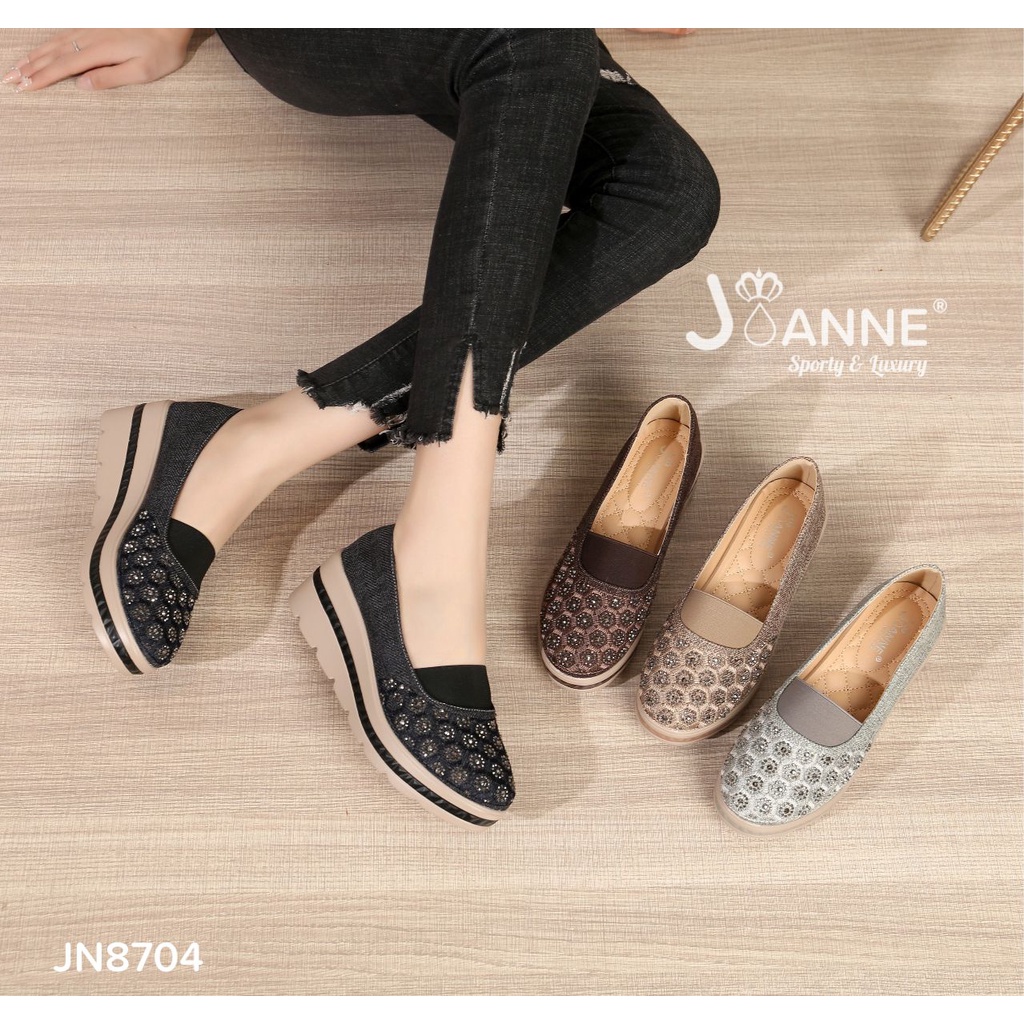 JOANNE Sepatu Wanita Wedges Shoes #JN8704 ORIGINAL