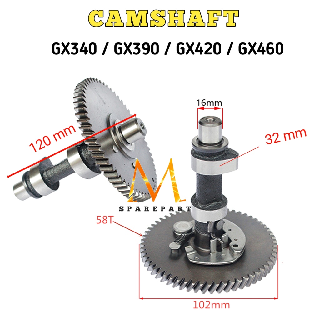 Camshaft As Klep As Noken Mesin Gx390 gx420 gx460 Genset 6000 watt 7000watt