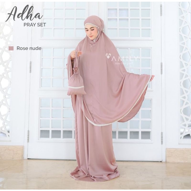 MUKENA SILK PREMIUM- ADHA PRAY SET BY AMILY HIJAB