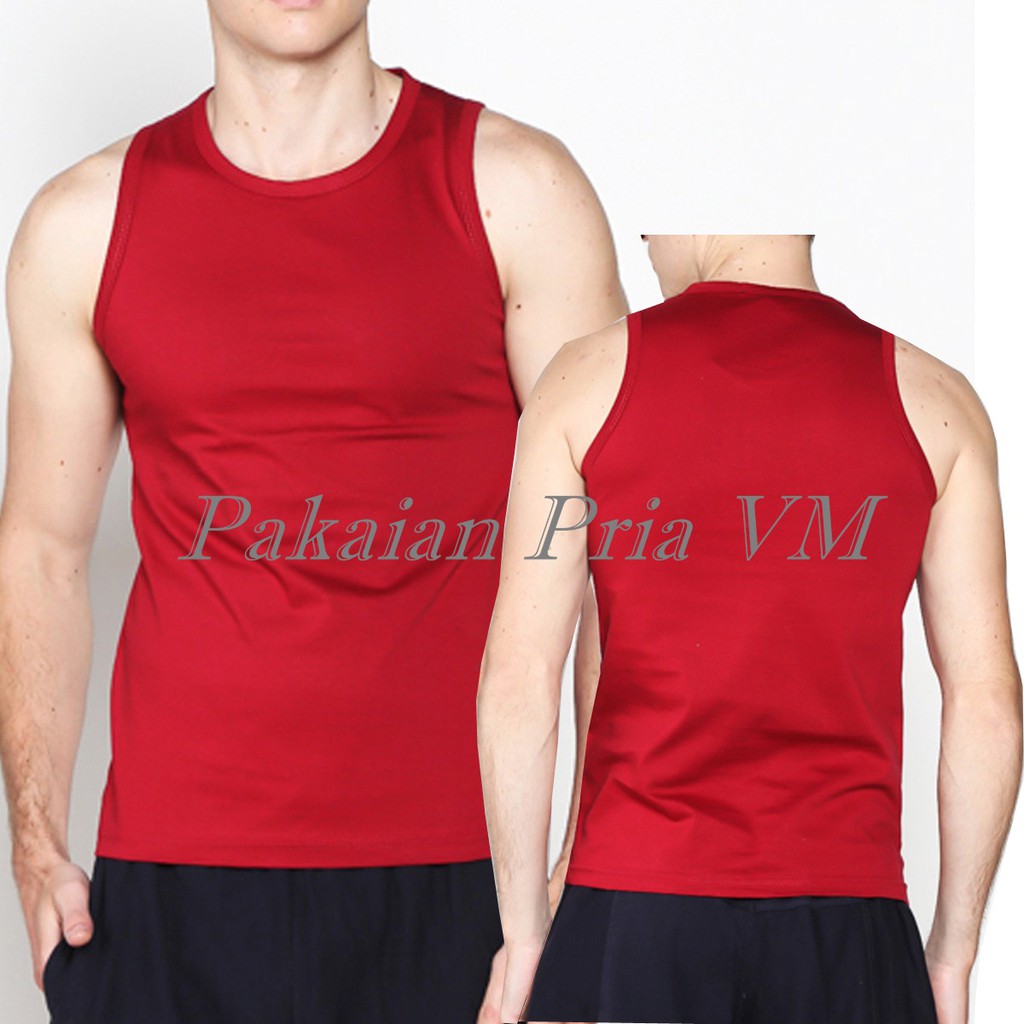 VM Singlet Pria Polos Jumbo / Kaos Dalaman