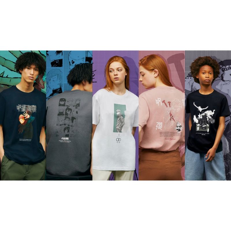 KAOS UT UNIQLO JUJUTSU KAISEN ORIGINAL UNIQLO