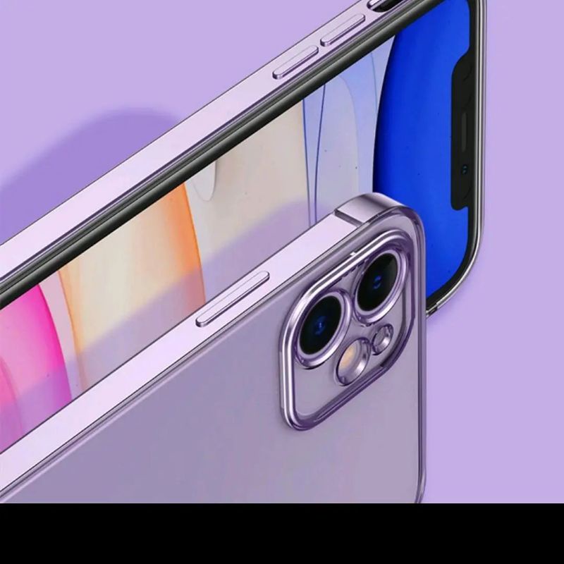 Iphone 11 6.1 Case Square List Chrome Frame Plating HardCase