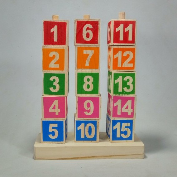 Balok Susun Angka Sablon
