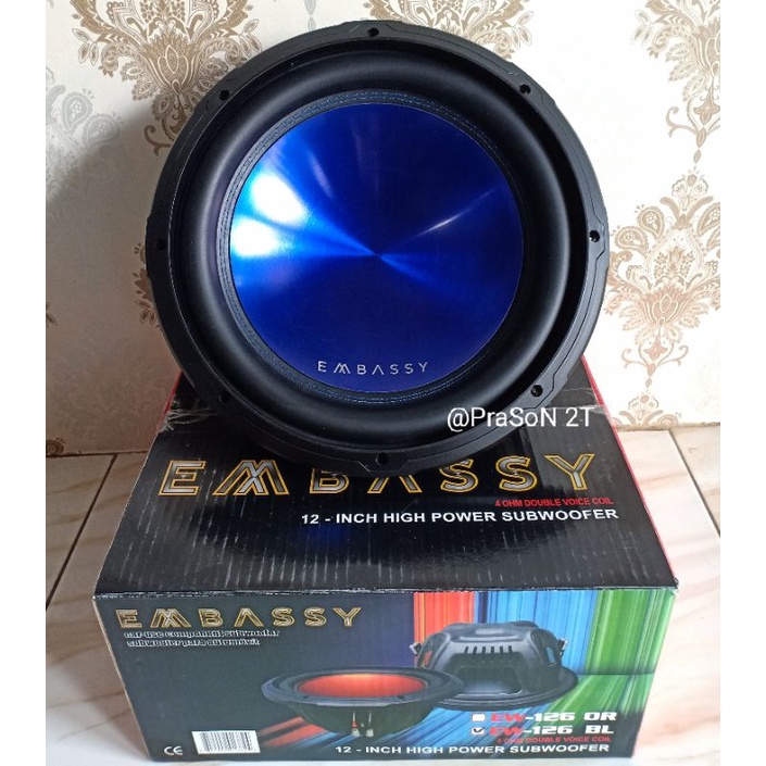 Subwoofer Embassy EW-126 BL/OR 12 inch Doublecoil