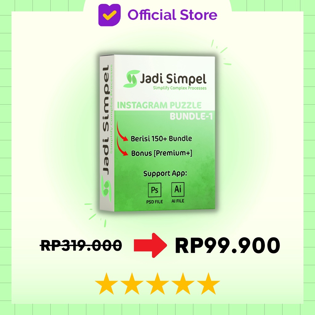 [Premium] Template Instagram Puzzle Bundle-1 (Berisi 150+ Bundle Template Puzzle)