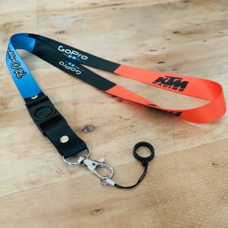 

Lanyard Printing Custom / Gantungan hp / id card Motif - KTM GoPro + ORING 13mm Real pick
