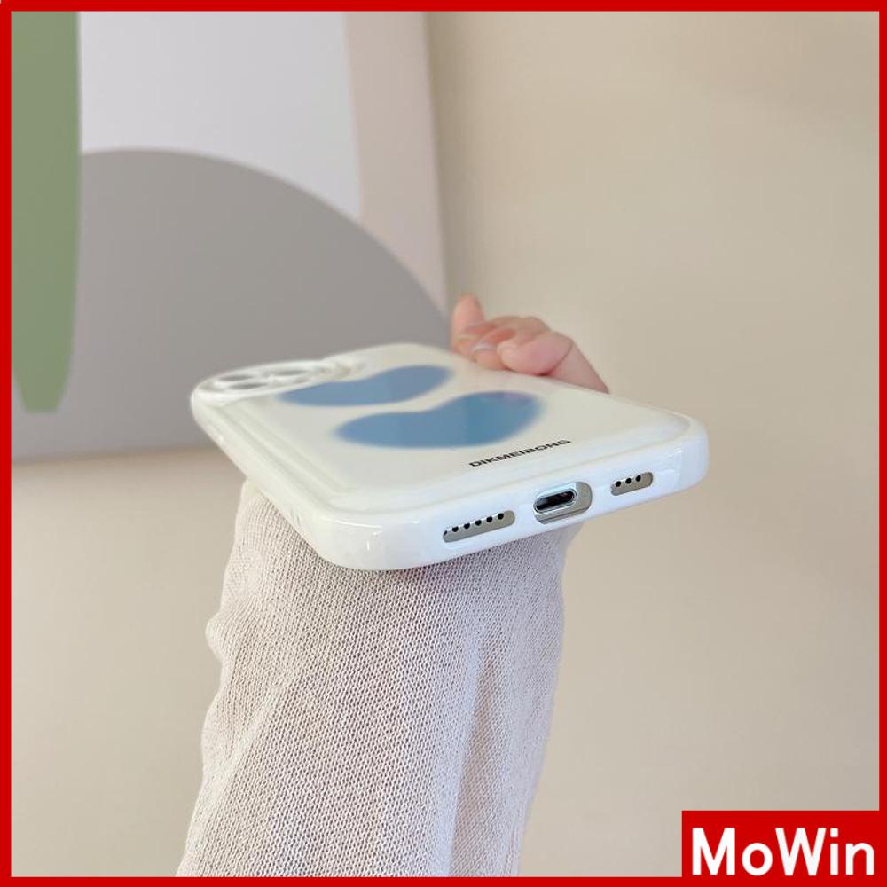 iPhone Case Silicone Soft Case Airbag Shockproof Protection Camera Blue Heart Simple Cute Compatible For iPhone 11 Pro Max 13 Pro Max 12 Pro Max 7Plus xr XS Max