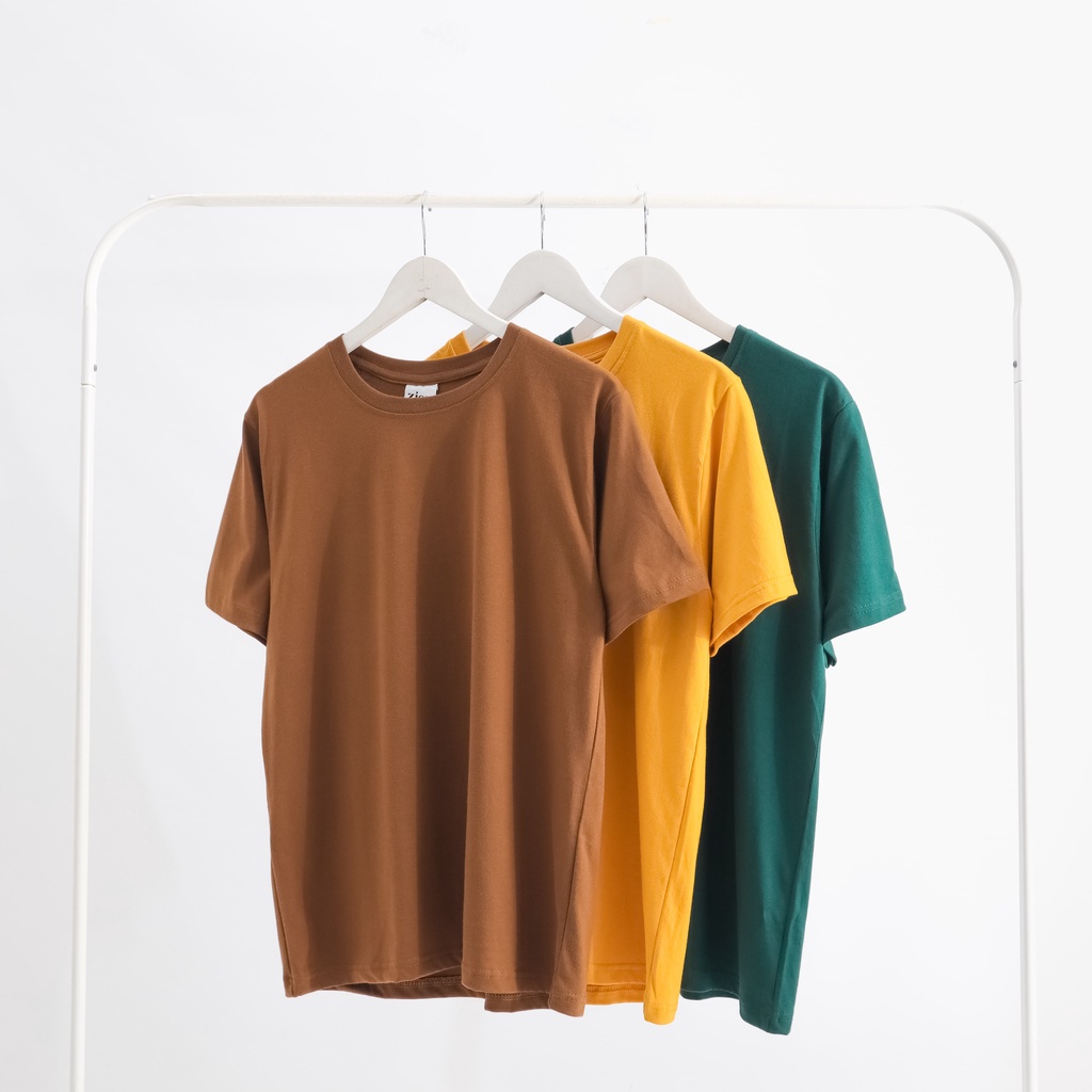 ZION KAOS POLOS KERAH BULAT 100% COTTON COMBED 24s PREMIUM
