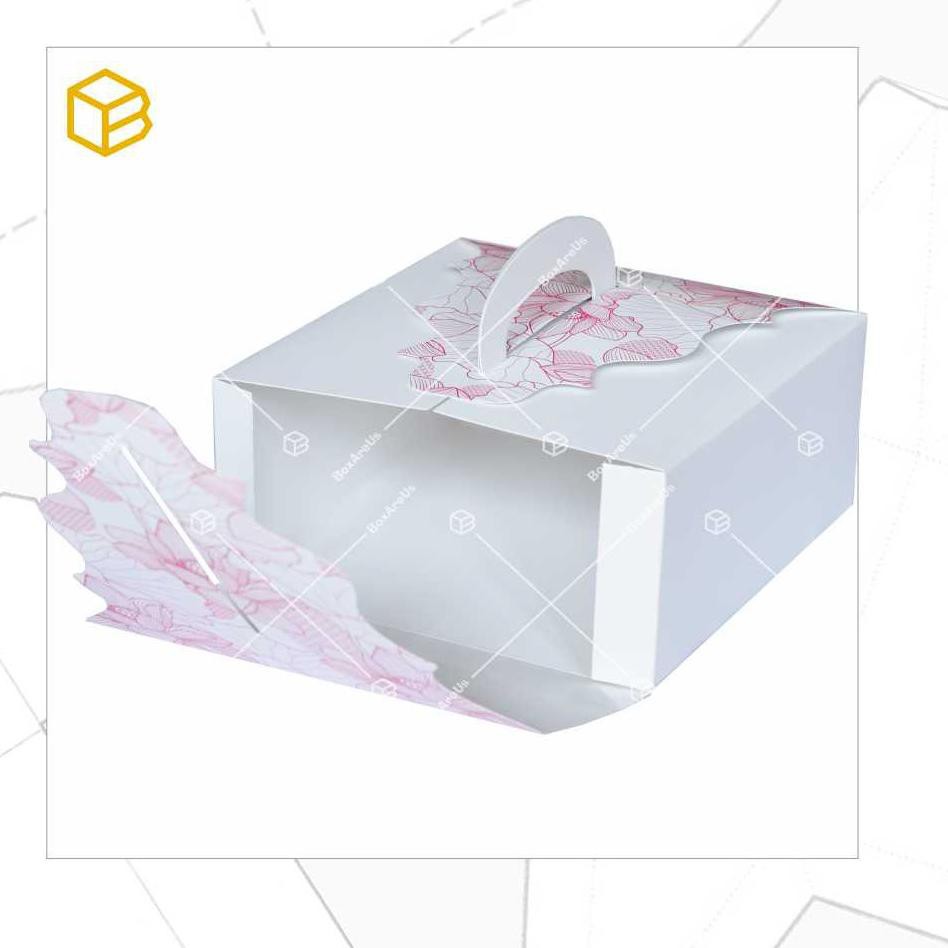 

Box, Kemasan, Packaging, Dus Kotak Kue, Box Kue, Gift Box Gable - 42210 White & Flower (20pc) (KODE