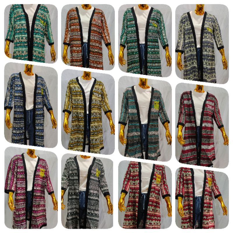 Cardigan Etnik motif Bali Panjang | Cardigan Etnik Toraja Panjang