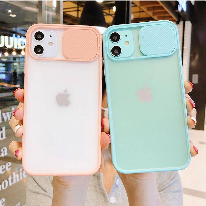 Push Pull Camera Lens Protection Phone Cases for IPhone 12 11 Pro Max X Xs Max XR 6 8 7 Plus 2020 Clear Matte TPU Frame Matte PC Cover