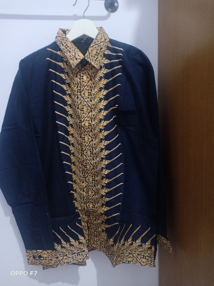 Modang Navi Kemeja Batik Pria Lengan Panjang Full Furing Katun Halus Sragenan