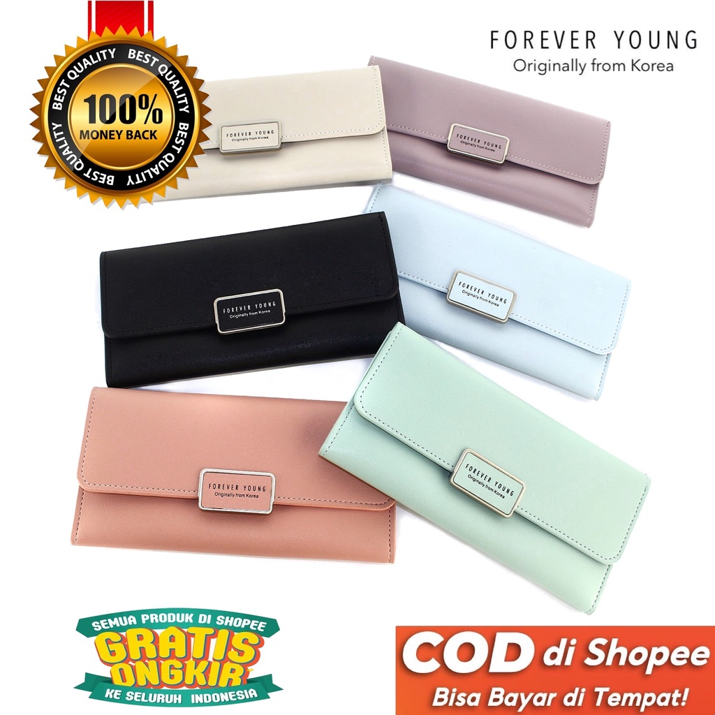 TOKOKOE - Dompet Wanita Cantik Model Panjang Korea Original Forever Young DM1 Series