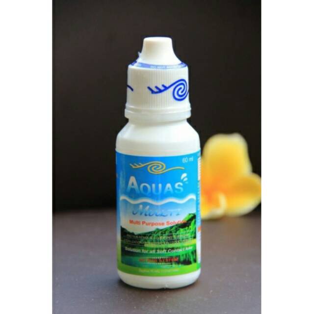 Aquas 60ml Air Softlens / Cairan Pembersih Softlen MPS Cairan Mata Soflens