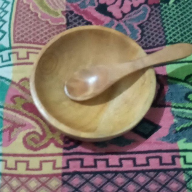 mangkok kayu estetik/mangkok masker/mangkok lulur