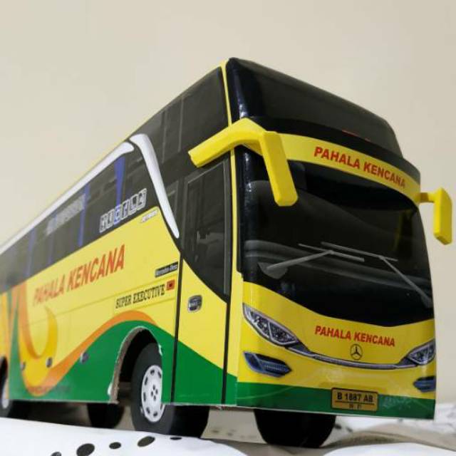 Miniatur Bus bis / mainan bus bis pahala kencana Shd kuning