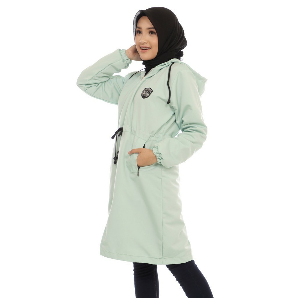 JAKET PARKA WATERPROOF WANITA CEWEK HOODIE  JACKET PARKA WATERPROOF PEREMPUAN HOODIE ORIGINAL ARMY BOLAK BALIK HIJABER BORDIR TERBARU PANJANG MURAH KEKINIAN XXL A070