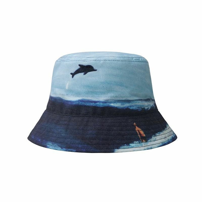 BUCKET HAT I topi piknik landscape scenery holiday sunshade fisherman fashion het impor premium stylish wanita cewek cod