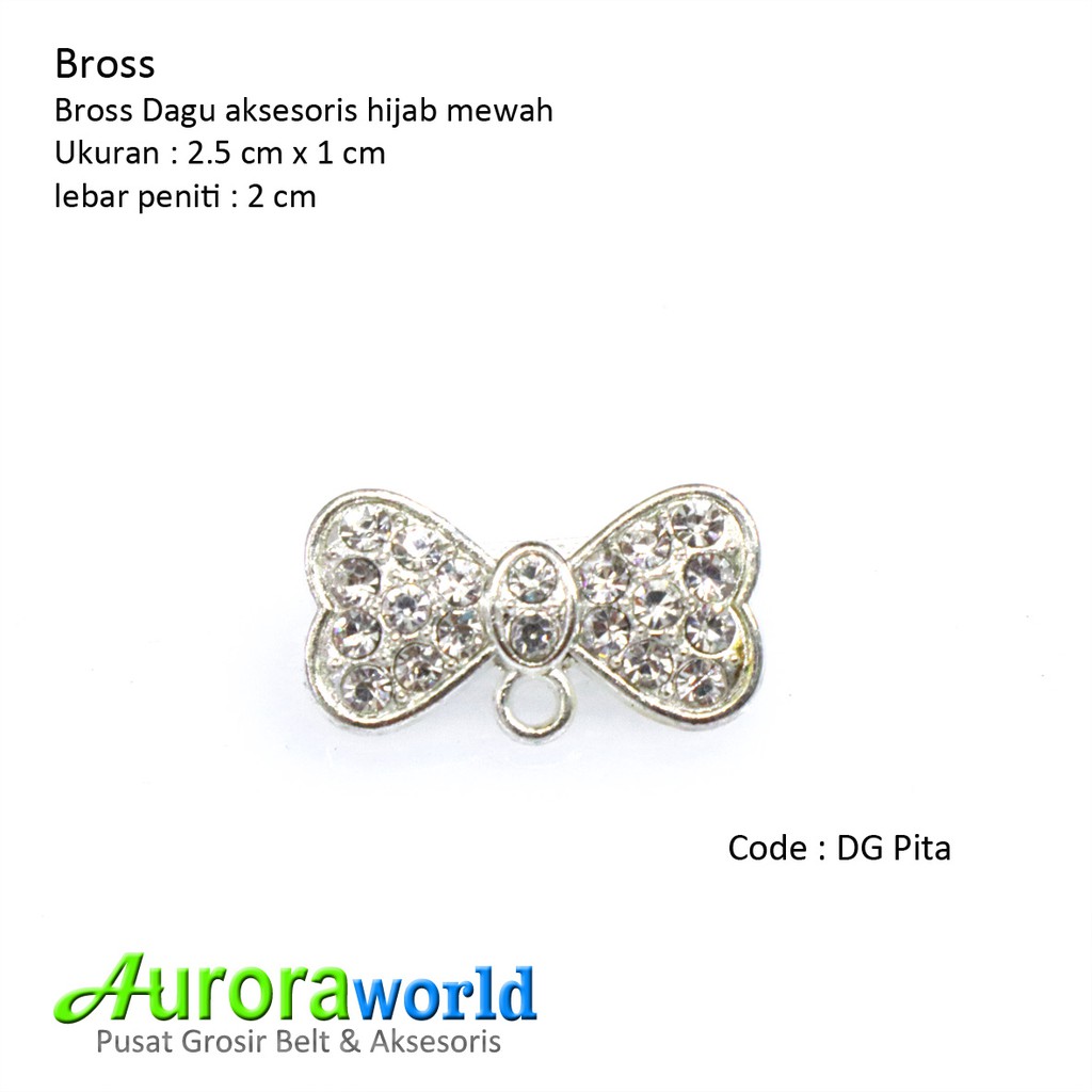 Auroraworld Bros dagu premium bros dagu kristal bros mewah hijab terbaru bros kemeja blazer kebaya tunik gamis bisa COD