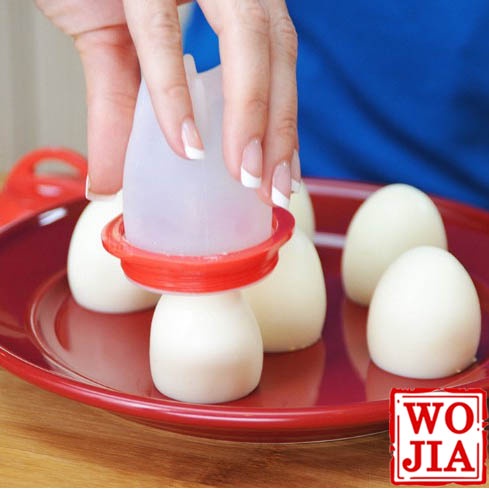 Cetakan Telur Rebus Telor Silikon Set 6 Wadah Box / Silicone Egg Boil