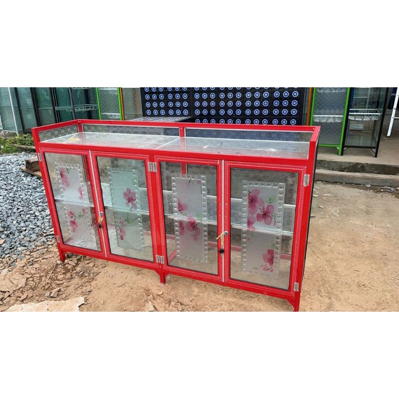 Jual Lemari Kaca Prasmanan 4 Pintu | Shopee Indonesia
