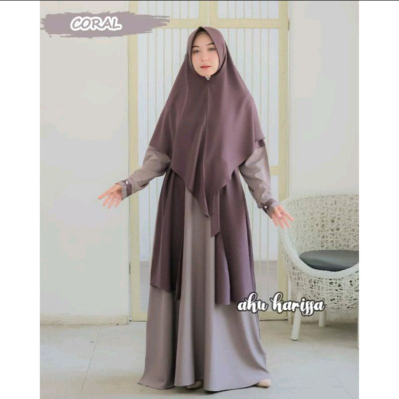Gamis set syar'i Della syari aku karissa
