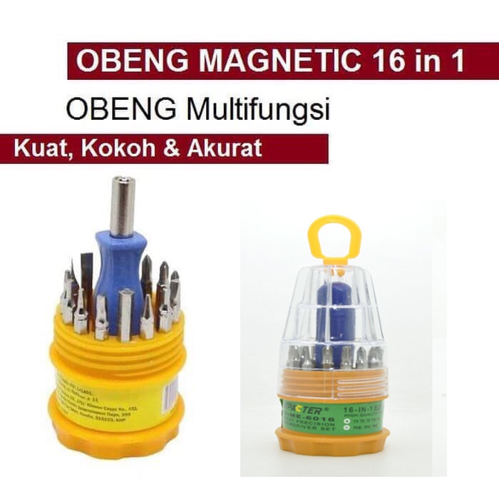 Obeng Mini Multifungsi Obeng Set Magnetic 16 in 1 / 31 in 1 Obeng Service HandPhone Komputer Obeng Reparasi Elektronik